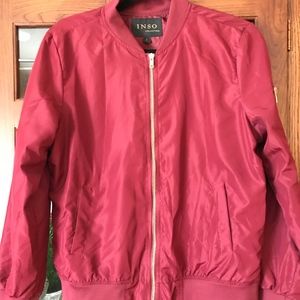 Bomber Jacket in Maroon- NWOT